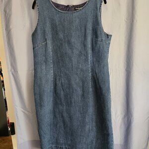 Chadwicks lined stretch denim sheath dress